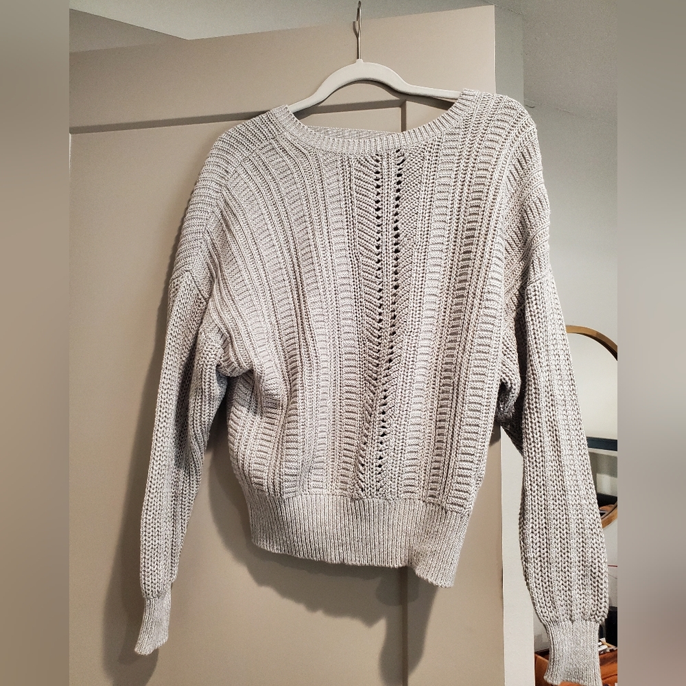 LARGE black Tape grey knit sweater